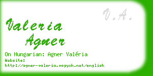 valeria agner business card